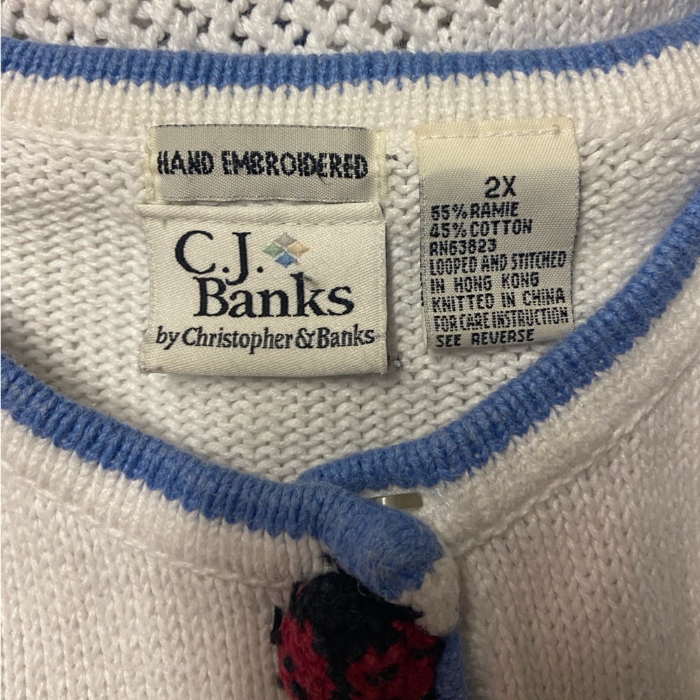 VTG Christopher & Banks Bug Cardigan - Picture 6 of 13
